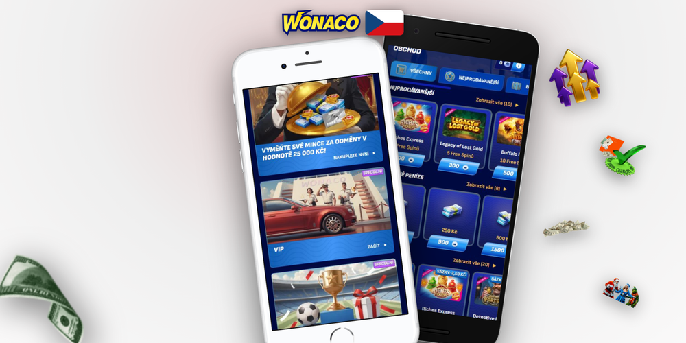 Wonaco Casino nabízí 100% uvítací bonus a 50 free spinů s kódem CZWONA100