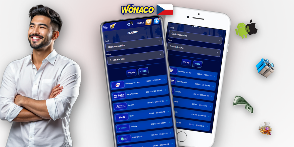 Infografika doby zpracování výběru ve Wonaco Casino od žádosti po výplatu